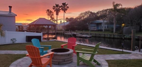 Waterfront home with private dock, walk to beach